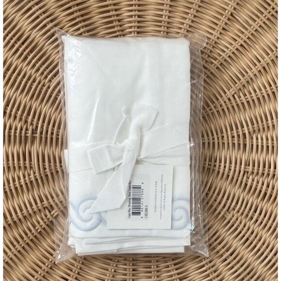 NEW Serena & Lily Cape May Sateen Standard Pillowcases (Set of 2)-Sky Blue - Picture 1 of 2